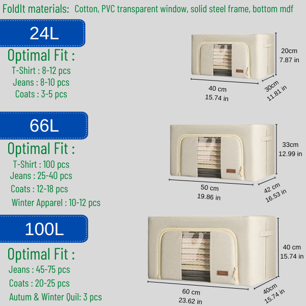 FoldIt™- Collapsible  Decluttering Storage Box